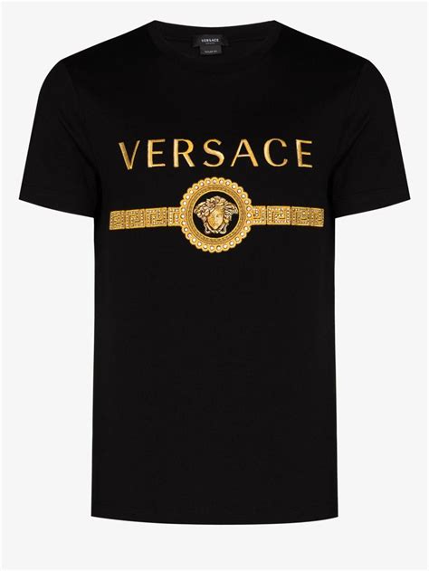 versace tshirt mens black|Versace t shirt men price.